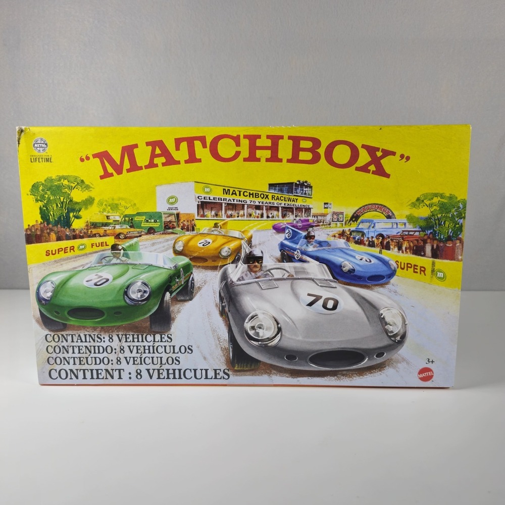 Matchbox 70th Anniversary Collectors 8 Car Set HPC03 Diecast 1:64 Sealed
